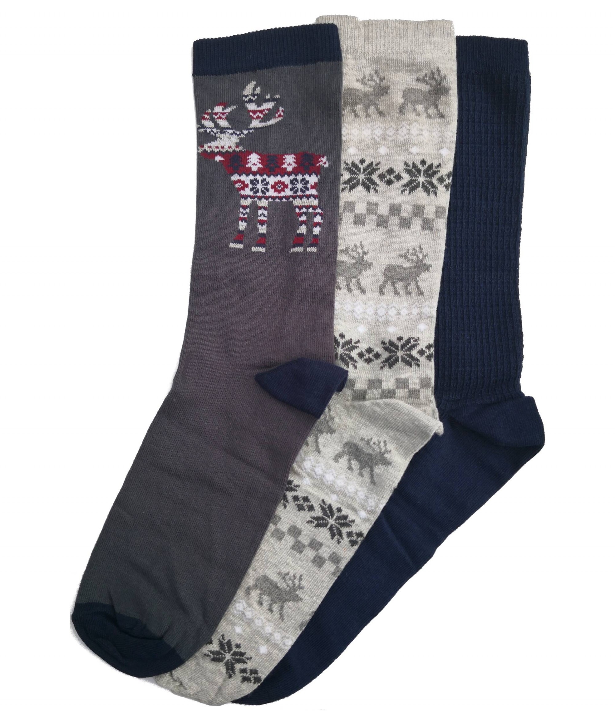 Totes Men's Ankle Socks 3 Pack - Stags | Cancer Research UK Online Shop