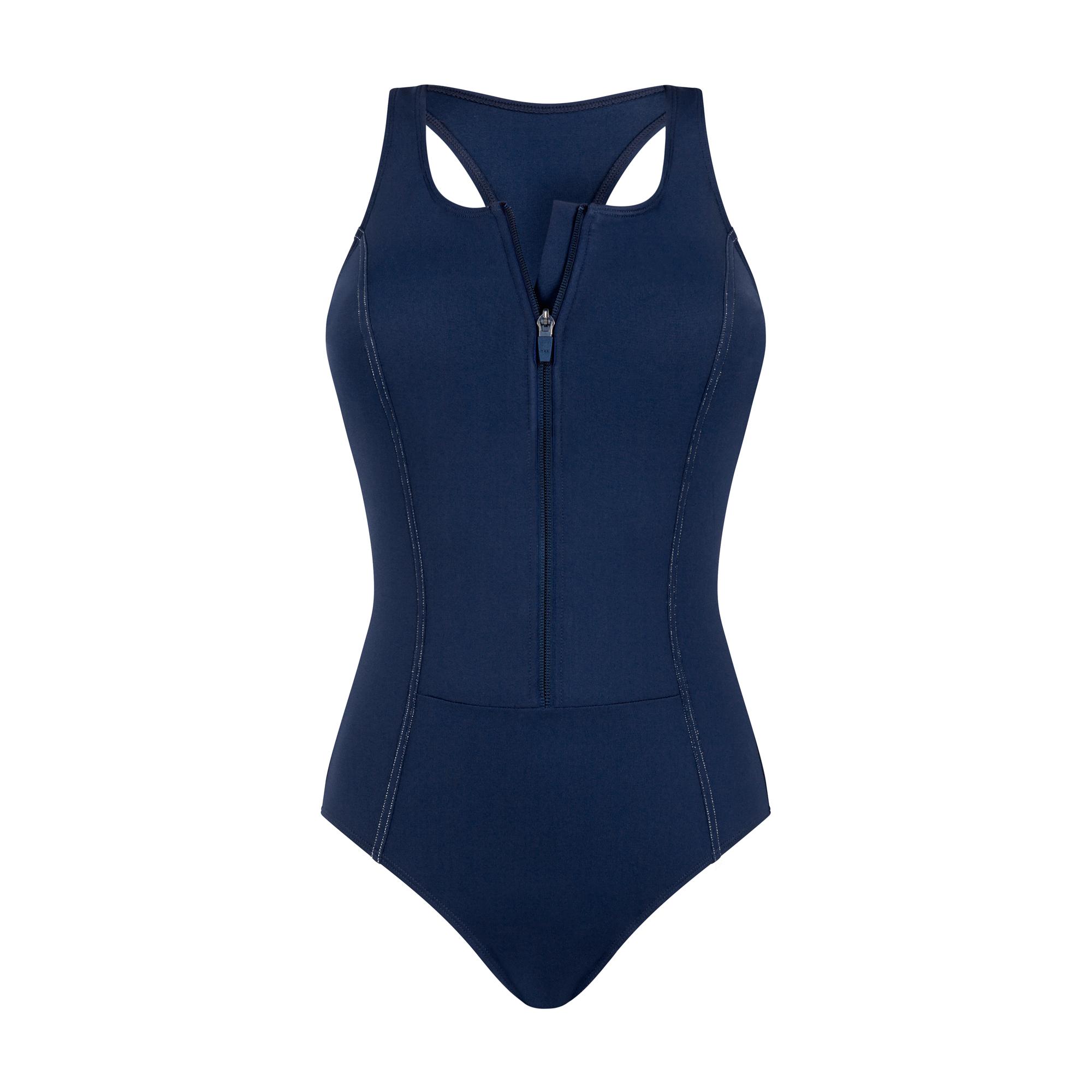Amoena Key West Pocketed Swimsuit in Dark Navy | Cancer Research UK ...