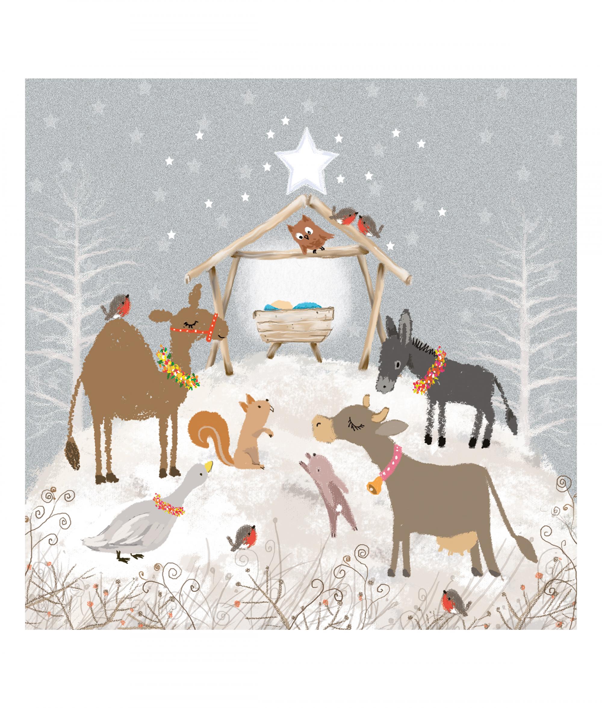 30 Cards 4 Designs UK Greetings Charity Christmas Card Multipack Perfect Send for Kids Cute Nativity Scene Cards 