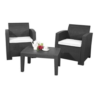 Maine Rattan Style 2-Seater Garden Furniture Set