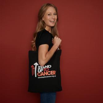 Black Stand Up To Cancer Tote Bag