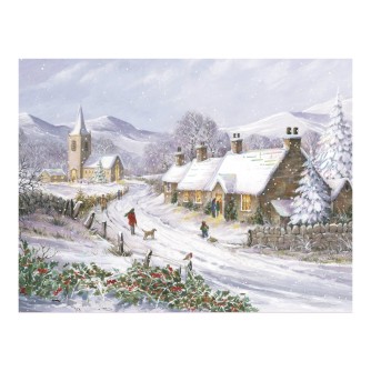 Christmas Eve Scene Christmas Cards - Pack of 10