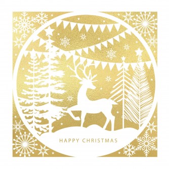 Solo Silhouette Stag Christmas Cards - Pack of 20