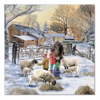Festive Farmyard Christmas Cards - Pack of 10 or 20