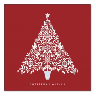 Filigree Christmas Tree Christmas Cards - Pack of 10 or 20
