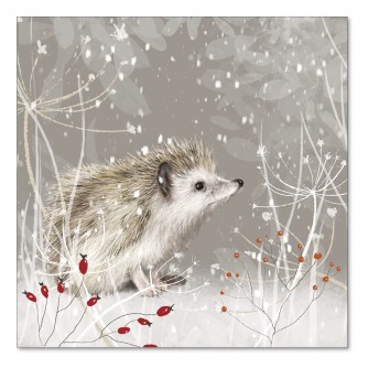 Hedgehog in Woodland Christmas Cards - Pack of 10