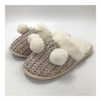 Totes Chenille Ladies Knitted Mule Slippers