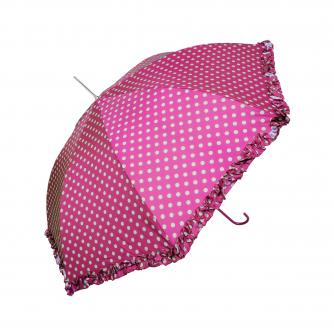 Pink Polka Dot Frill Walker Umbrella, Home & Accessories, Cancer Research UK