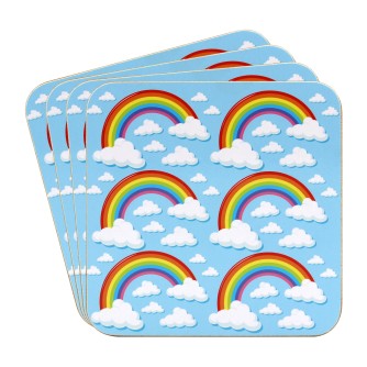 Clouds & Rainbow Coasters