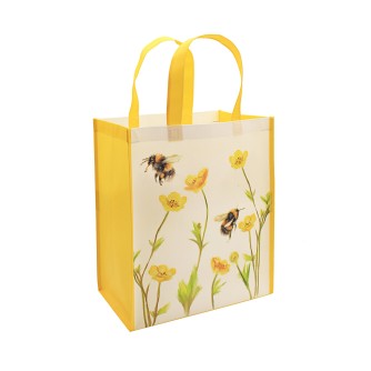 Floral Bee Tote Shopping Bag