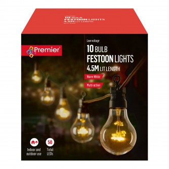 Premier Low Voltage Warm White Indoor/Outdoor Festoon Lights