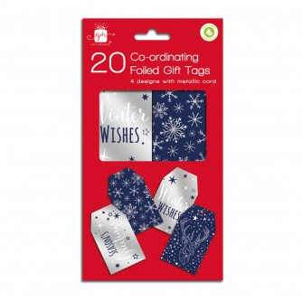 Blue & Silver Midnight Wonder Gift Tags - 20 Pack