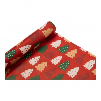 Trees Festive Fun Recyclable 2m Kraft Christmas Wrapping Paper
