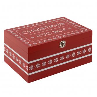 Red Wooden Christmas Eve Box