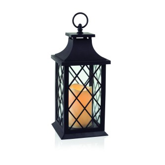 Flickering LED Candle Lantern 27cm with Timer Function