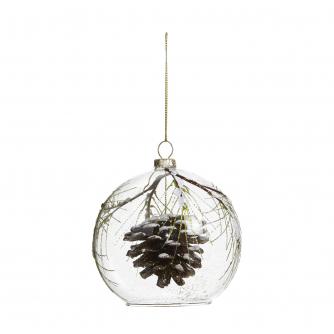 Glass Pine Cone Pair of Baubles