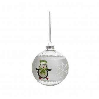 Glass Character Baubles - Penguin