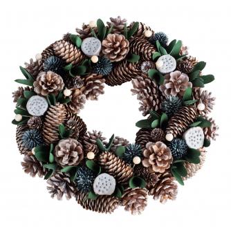 Metallic Pinecone 36cm Wreath