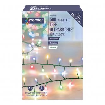 Premier Multi-Coloured Ultrabrights Indoor/Outdoor LED Timer Lights