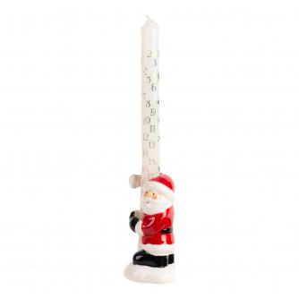 Advent Candle and Holder - Santa