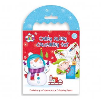 Carry Along Christmas Colouring Set