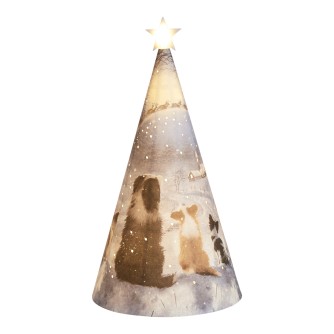 Enchanting Scene Light Up Cone and Star Decoration