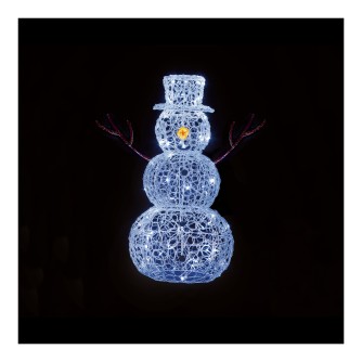 Premier 90cm LED Lit Snowman Decoration