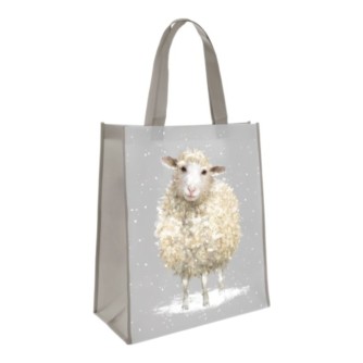 Winter Sheep Recycled Tote Shopping Bag