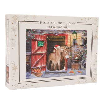 Holly and Noel Festive Donkeys 1000-Piece Jigsaw Puzzle