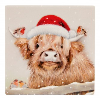Ceramic Drinks Coaster - Finlay the Highland Cow