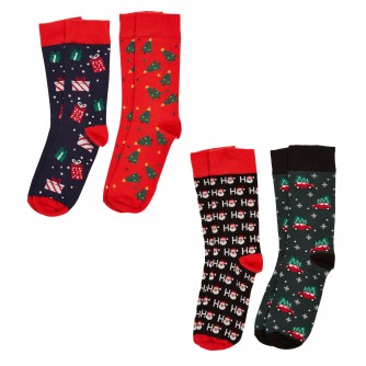 Christmas Socks - Men's Pack of 2