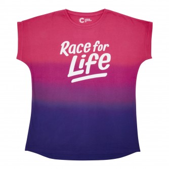 Race for Life Ladies Pink Ombre Loose Fit T-Shirt
