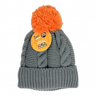 Stand Up To Cancer Grey and Orange Bobble Hat