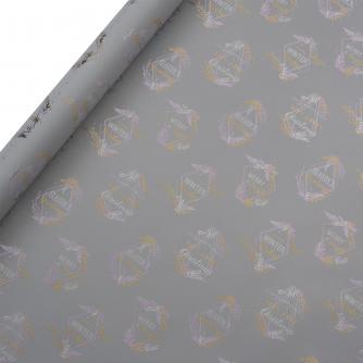 Tom Smith White Golden Winter Wishes Wrapping Paper