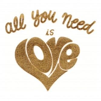 All You Need Is Love Metallic Effect Temporary Tattoo
