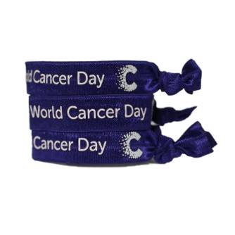 Pack of 3 World Cancer Day Unity Bands - Dark Blue