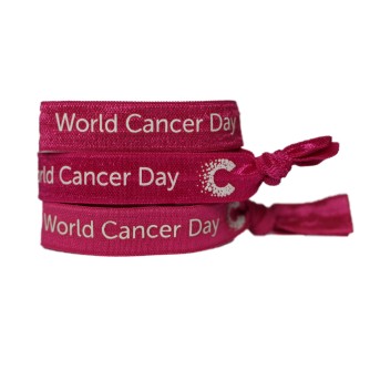 Pack of 3 World Cancer Day Unity Bands - Pink