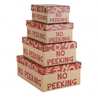 Nest of 4 'No Peeking' Gift Boxes