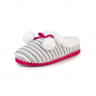 totes Knitted Mule Slippers in Mutli
