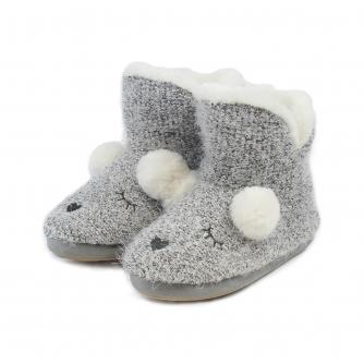 totes Novelty Bootie Slippers in Silver